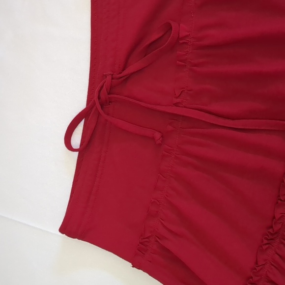Derek Heart Red Bubble Mini Skirt with Tie Front size S - Picture 4 of 4